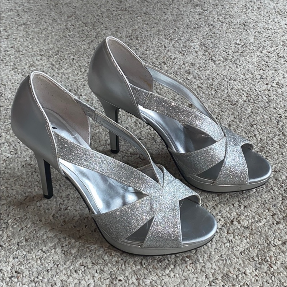 Silver High Heels